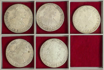 Spanish Monarchy

Charles IV

Lote 5 monedas 8 Reales. 1794, 1795 (3) y 1796. MÉXICO (4) y POTOSÍ. 26,75 grs. (Golpecitos). A EXAMINAR. AC-956, 95...