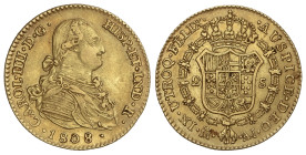 Spanish Monarchy

Charles IV

2 Escudos. 1808. MADRID. A.I. 6,68 grs. (Pequeñas rayitas). AC-1320. MBC+.