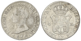 Spanish Monarchy

Joseph Napoleon

4 Reales. 1810. MADRID. A.I. 5,64 grs. AC-14. MBC-.
