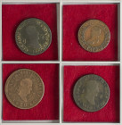 Spanish Monarchy

Ferdinand VII

Lote 4 monedas 12 Diners y 8 Maravedís (3). 1812, 15, 17, 20. JUBIA (3), MALLORCA. A EXAMINAR. AC-24, 193, 196, 2...