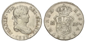 Spanish Monarchy

Ferdinand VII

1/2 Real. 1830. MADRID. A.J. 1,52 grs. (Golpecitos). AC-380. MBC+.