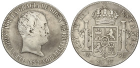 Spanish Monarchy

Ferdinand VII

20 Reales. 1822. MADRID. S.R. 26,36 grs. AC-1282. MBC-.