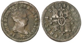 Spanish Monarchy

Elisabeth II

8 Maravedís. 1837. PAMPLONA. 13,01 grs. AE fundida. AC-119. MBC-.