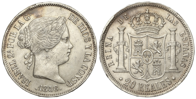 Spanish Monarchy

Elisabeth II

20 Reales. 1856. SEVILLA. 25,78 grs. (Golpec...