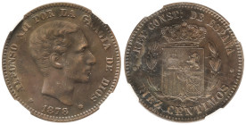Peseta Period

Alfonso XII

10 Céntimos. 1878. BARCELONA. O.M. Encupasulada por NN Coins XF45 (2762909-196). EBC-.