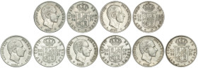 Peseta Period

Alfonso XII

Lote 5 monedas 20 Centavos de Peso. 1881 a 1885. MANILA. MBC- a MBC+.