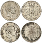 Peseta Period

Alfonso XII

Lote 2 monedas 50 Centavos de Peso. 1881 y 1885. MANILA. 1881 con oxidaciones. (MBC-) y EBC-.