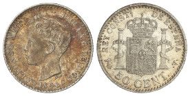 Peseta Period

Alfonso XIII

50 Céntimos. 1896 (*9-6). P.G.-V. Pátina. MBC+.