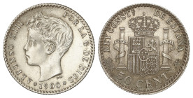 Peseta Period

Alfonso XIII

50 Céntimos. 1900 (*0-0). S.M.-V. EBC-.
