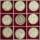 Peseta Period

Lots and Collections Peseta Period

Lote 91 monedas 1 (2), 2 (18) y 5 Pesetas (71). 1871 a 1898. GOBIERNO PROVISIONAL a ALFONSO XII...