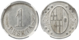 Peseta Period

Local Issues of the Civil War

1 Pesseta. Aj. de L´ AMETLLA DEL VALLÈS. Encapsulada por NGC AU58 (nº 6493358-005). Al. AC-4; RGH-62...