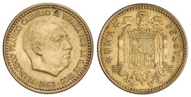 Peseta Period

Estado Español

1 Peseta. 1953 (*19-54). SC-.