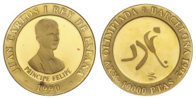 Peseta Period

Barcelona´92 Olympics

10.000 Pesetas. 1990. 3,29 grs. AU (999). Serie I. Hockey. En estuche original con certificado. (Manchita). ...