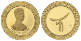 Peseta Period

Barcelona´92 Olympics

10.000 Pesetas. 1990. 3,38 grs. AU (999). Serie II. Gimnasia. En estuche original, sin certificado ni sobrec...