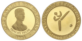 Peseta Period

Barcelona´92 Olympics

10.000 Pesetas. 1991. 3,36 grs. AU (999). Serie III. Tae-Kwondo. En estuche original con certificado. HG-686...