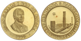 Peseta Period

Barcelona´92 Olympics

20.000 Pesetas. 1990. 6,75 grs. AU (999). Serie II. Ruinas Empuries. En estuche original con certificado. HG...