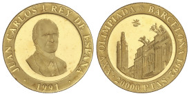 Peseta Period

Barcelona´92 Olympics

20.000 Pesetas. 1991. 6,78 grs. AU (999). Serie III. Estadio de Montjuich. En estuche original, con certific...
