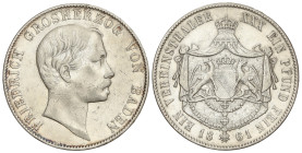 World Coins

German States

Thaler. 1861. FRIEDRICH I. BADEN. 18,39 grs. AR. (Golpecitos). KM-240. MBC.