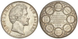 World Coins

German States

2 Thaler. 1838. LUDWIG I. BAVARIA. 36,95 grs. AR. (Golpecitos y rayitas). KM-795. EBC-.
