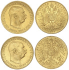 World Coins

Austria

Lote 2 monedas 20 Coronas. 1915. FRANZ JOSEPH I. 13,54 grs. AU (900). Reacuñación Oficial (Restrike). Fr-509R; KM-2818. SC....