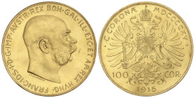 World Coins

Austria

100 Corona. 1915. FRANZ JOSEPH I. 33,85 grs. AU (900). Reacuñación Oficial (Restrike). Fr-507R; KM-2819. SC.