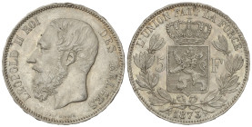 World Coins

Belgium

5 Francs. 1873. LEOPOLD II. 24,95 grs. AR. (Pequeños golpecitos). KM-24. EBC-.