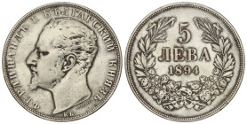World Coins

Bulgaria

5 Leva. 1894. FERDINAND I. 24,83 grs. AR. (Limpiada). KM-18. MBC-/MBC.