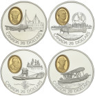 World Coins

Canada

Lote 4 monedas 20 Dollars. 1993 y 1994. AR. Aviación: James A. Richardson, Zebulon Lewis, Stewart Graham, Wilfred T. Reid. En...