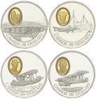 World Coins

Canada

Lote 9 monedas 20 Dollars. 1990 a 1994. AR. Aviación: James A. Richardson, Zebulon Lewis, Stewart Graham, Wilfred T. Reid, Mu...
