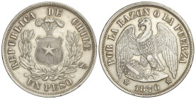 World Coins

Chile

1 Peso. 1876. 24,66 grs. Ligera pátina. KM-142.1. EBC-.
