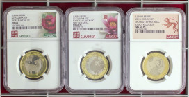 World Coins

China

Lote 3 monedas 10 Yuan. 2015, 2016 y 2017. Bimetalicas. Serie lunar del mono encapsulada por NGC MS68 PL (4316333-085), Serie ...
