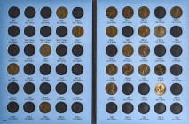World Coins

United States of America

Lote 2 álbum Whitman. AE, CuNi. En uno: 20 monedas Lincoln Cent 1942 a 1960. en el otro 61 monedas Jefferso...