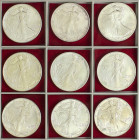 World Coins

United States of America

Lote 16 monedas 1 Dollar. 1987 (2), 1988 (3), 1989 (2) 1990 (5) y 1994 (4). AR. Walking liberty. KM-273. SC...