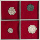 World Coins

France

Lote 4 monedas. AE, Ve. A identificar: Sol coronat, Denier Tournois, Denar?. A EXAMINAR. BC+ a MBC-.