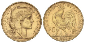 World Coins

France

20 Francs. 1908. 6,43 grs. (AU 900). Gallo. Fr-596a; KM-857. EBC.