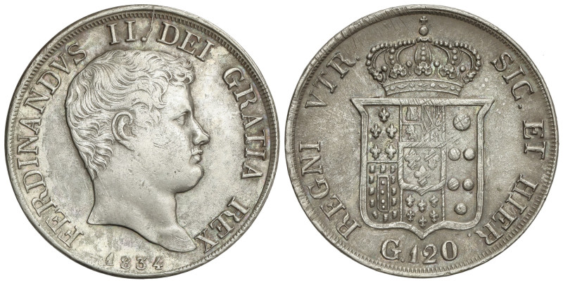 World Coins

Italian States

120 Grana. 1834. FERDINANDO II. NÁPOLES. 27,22 ...