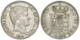 World Coins

Italian States

120 Grana. 1838. FERDINANDO II. NÁPOLES. 27,36 grs. AR. (Rayitas). KM-325. MBC/MBC+.