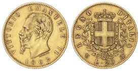 World Coins

Italy

20 Lire. 1862-T BN. VITTORIO EMANUELE II. 6,40 grs. AU (900). Fr-11; KM-10.1. MBC.