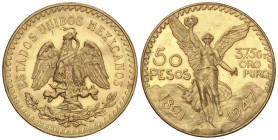 World Coins

Mexico

50 Pesos. 1947. 41,62 grs. AU (900). Centenario Independencia. Reacuñación oficial (Restrike). Fr-172R; KM-481. SC.