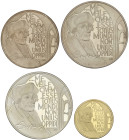 World Coins

Netherlands

Set 4 monedas 2-1/2, 10, 25 y 200 ecu. 1991. AU (6, 72 grs 750), AR, Cuni. Erasmo de Roterdam. En estuche original con c...