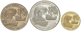 World Coins

Portugal

Set 3 monedas 2 1/2, 25 y 200 Ecu. 1991. AU (8, 50 grs 916), AR, Cuni. Portugal y el Nuevo Mundo: Enrique el Navegante. En ...