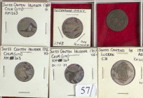 World Coins

Cantons of Switzerland

Lote 12 monedas. Ve. 1 Bluzger 1707, 1712, 1766 CHUR KM-263 (3); 1 Bluzger HALDENSTEIN 1727, 28 () KM-82 (3);...