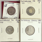 World Coins

Switzerland

Lote 4 monedas 1, 5, 10 y 20 Rappen. 1850 BB, 1850 BB, 1868 B, 1885. Br, Ni, Ve. KM-3.1, 5, 6, 29. BC+ a EBC.