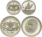 World Coins

Yemen

Lote 2 monedas 1 y 2 Riyals. 1969. AR. Qadhi memorial. Tirada máxima: 3.200 piezas. León. Tirada máxima: 4.200 piezas. KM-1, 4...