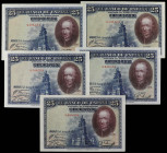 Spanish Banknotes

Banco de España

Lote 5 billetes 25 Pesetas. 15 Agosto 1928. Calderón. Sin Serie. A EXAMINAR. Ed-328. EBC- a EBC.