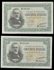 Spanish Banknotes

Estado Español

Lote 2 billetes 50 Pesetas. 9 Enero 1940. Menéndez Pelayo. Serie D. Pareja correlativa. (Arruguitas). Ed-437a. ...
