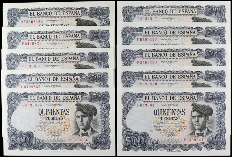 Spanish Banknotes

Estado Español

Lote 16 billetes 500 Pesetas. 23 Julio 19...