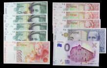 Banknotes. Lots and Collections

Lote 9 billetes 1.000 (4), 2.000 (4) y 10.000 Pesetas. 1992. Contiene Hernán Cortés Sin Serie y Serie 1R (pareja co...