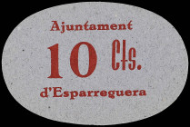 Paper Money of the Civil War

Catalonia

10 Cèntims. Aj. d´ ESPARRAGUERA. Cartón. ESCASO. AT-943. SC.