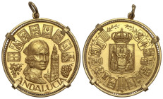 Gold Spanish Medals

Andalucia. Anv.: Alegoria y Giralda, Alrededor escudos de las provincias andaluzas. Rev.: Escudo de Sevilla, alrededor escudos ...